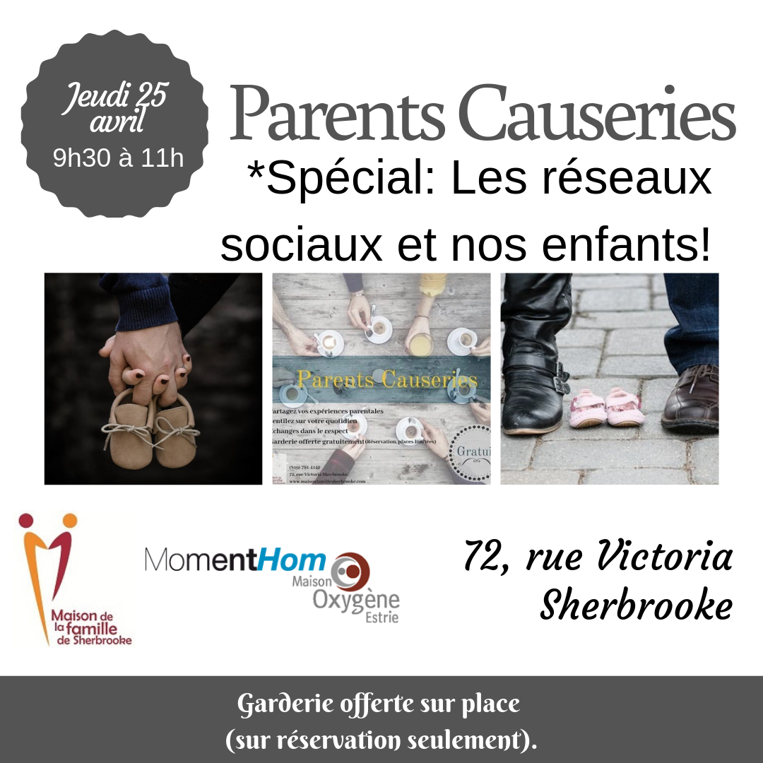 Parents causeries – 25 avril